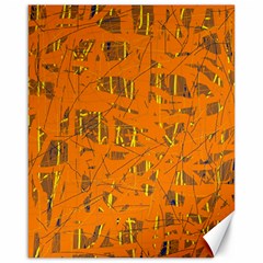 Orange Pattern Canvas 16  X 20   by Valentinaart