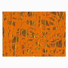 Orange Pattern Large Glasses Cloth