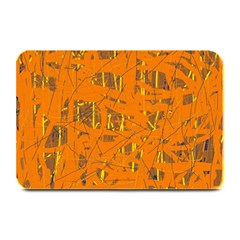 Orange Pattern Plate Mats