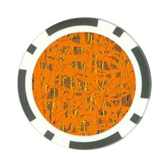 Orange Pattern Poker Chip Card Guards