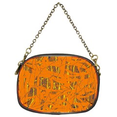 Orange Pattern Chain Purses (one Side) 