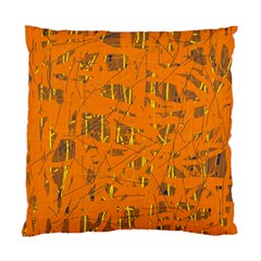 Orange Pattern Standard Cushion Case (two Sides) by Valentinaart