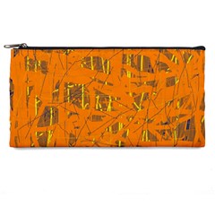 Orange Pattern Pencil Cases by Valentinaart