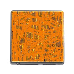 Orange Pattern Memory Card Reader (square)