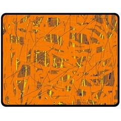 Orange Pattern Fleece Blanket (medium) 