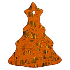 Orange Pattern Ornament (christmas Tree)