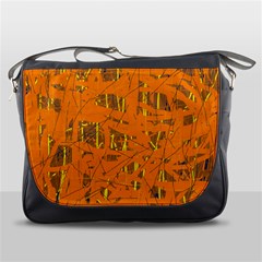 Orange Pattern Messenger Bags