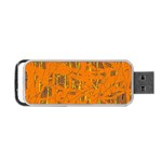 Orange pattern Portable USB Flash (One Side) Front