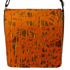 Orange Pattern Flap Messenger Bag (s)