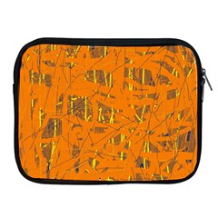 Orange Pattern Apple Ipad 2/3/4 Zipper Cases by Valentinaart