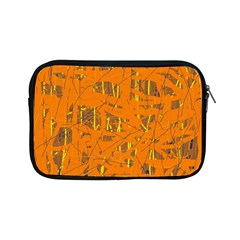 Orange Pattern Apple Ipad Mini Zipper Cases by Valentinaart