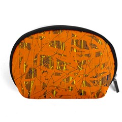 Orange Pattern Accessory Pouches (large) 