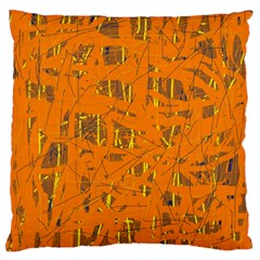 Orange Pattern Standard Flano Cushion Case (two Sides)