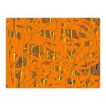 Orange pattern Double Sided Flano Blanket (Mini)  35 x27  Blanket Front