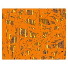 Orange Pattern Double Sided Flano Blanket (medium) 