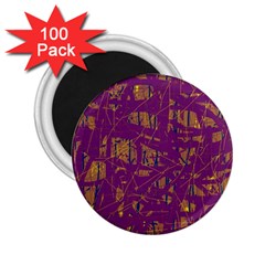 Purple Pattern 2 25  Magnets (100 Pack) 