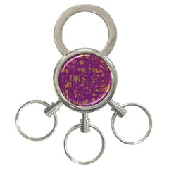 Purple Pattern 3-ring Key Chains