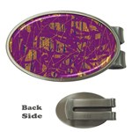 Purple pattern Money Clips (Oval)  Front