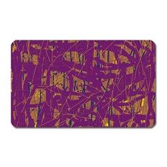 Purple Pattern Magnet (rectangular) by Valentinaart