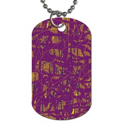 Purple Pattern Dog Tag (one Side)