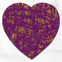 Purple Pattern Jigsaw Puzzle (heart)