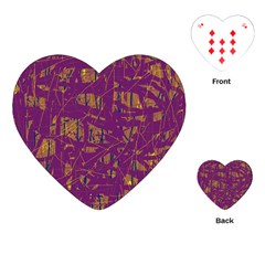 Purple Pattern Playing Cards (heart) 