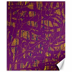 Purple Pattern Canvas 8  X 10 