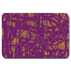 Purple Pattern Large Doormat  by Valentinaart