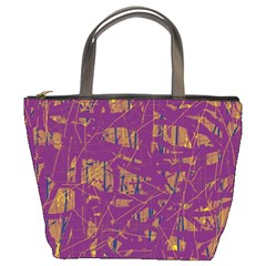 Purple Pattern Bucket Bags