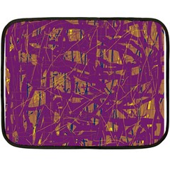 Purple Pattern Double Sided Fleece Blanket (mini)  by Valentinaart