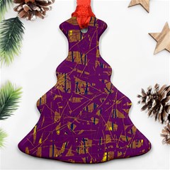 Purple Pattern Christmas Tree Ornament (2 Sides)