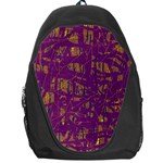 Purple pattern Backpack Bag Front