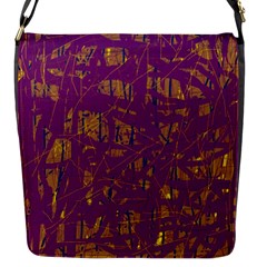 Purple Pattern Flap Messenger Bag (s)