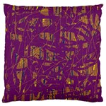 Purple pattern Large Flano Cushion Case (One Side) Front