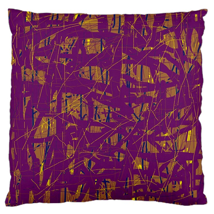 Purple pattern Large Flano Cushion Case (One Side)