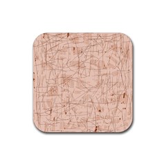 Elegant Patterns Rubber Coaster (square)  by Valentinaart