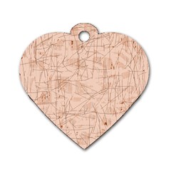 Elegant Patterns Dog Tag Heart (one Side)