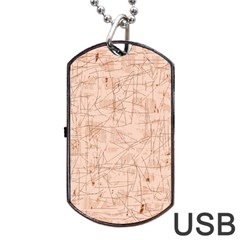 Elegant Patterns Dog Tag Usb Flash (two Sides) 