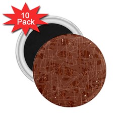 Brown Pattern 2 25  Magnets (10 Pack)  by Valentinaart