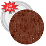 Brown pattern 3  Buttons (100 pack)  Front