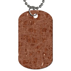 Brown Pattern Dog Tag (one Side)