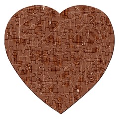 Brown Pattern Jigsaw Puzzle (heart)