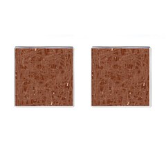 Brown Pattern Cufflinks (square)