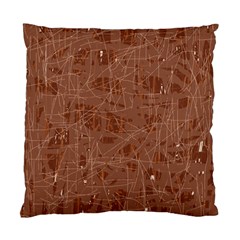 Brown Pattern Standard Cushion Case (two Sides)