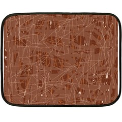 Brown Pattern Fleece Blanket (mini) by Valentinaart