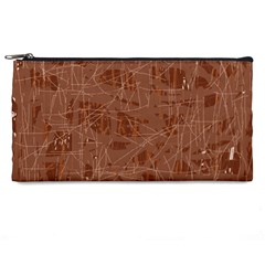 Brown Pattern Pencil Cases by Valentinaart