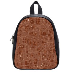 Brown Pattern School Bags (small) 