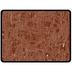 Brown Pattern Fleece Blanket (large) 