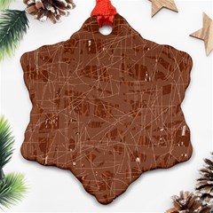 Brown Pattern Ornament (snowflake) 