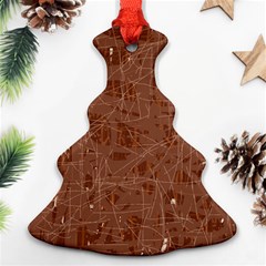 Brown Pattern Ornament (christmas Tree) by Valentinaart